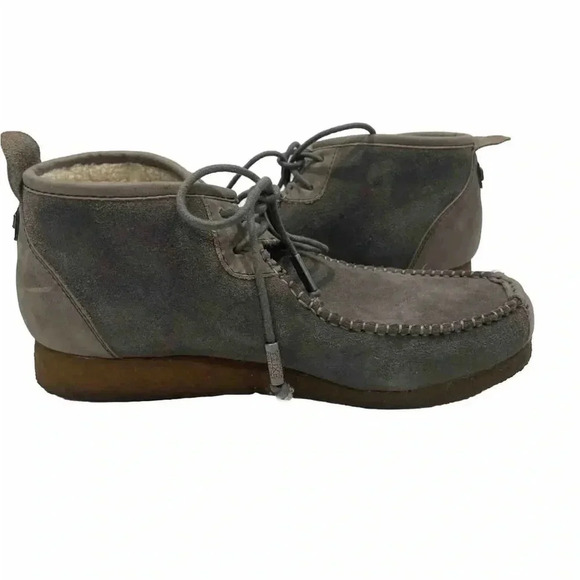 Australian Luxe Collective Men’s Lucan Boot Size 9 Suede W/Sheepskin Lining Grey - Picture 6 of 12